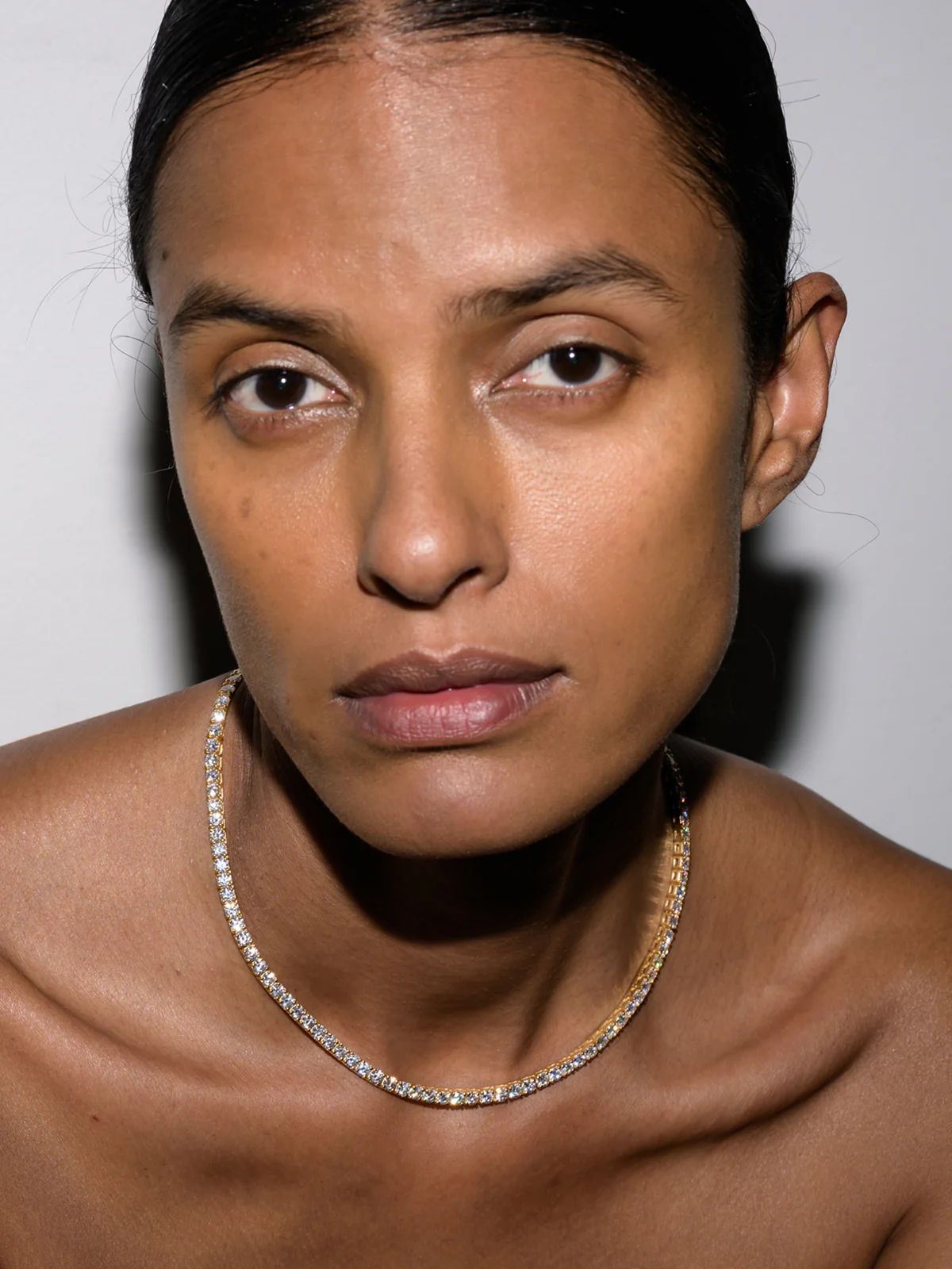 KATE RIVIÈRE NECKLACE IN 3.75MM MOISSANITE, 18K GOLD VERMEIL - Image 5