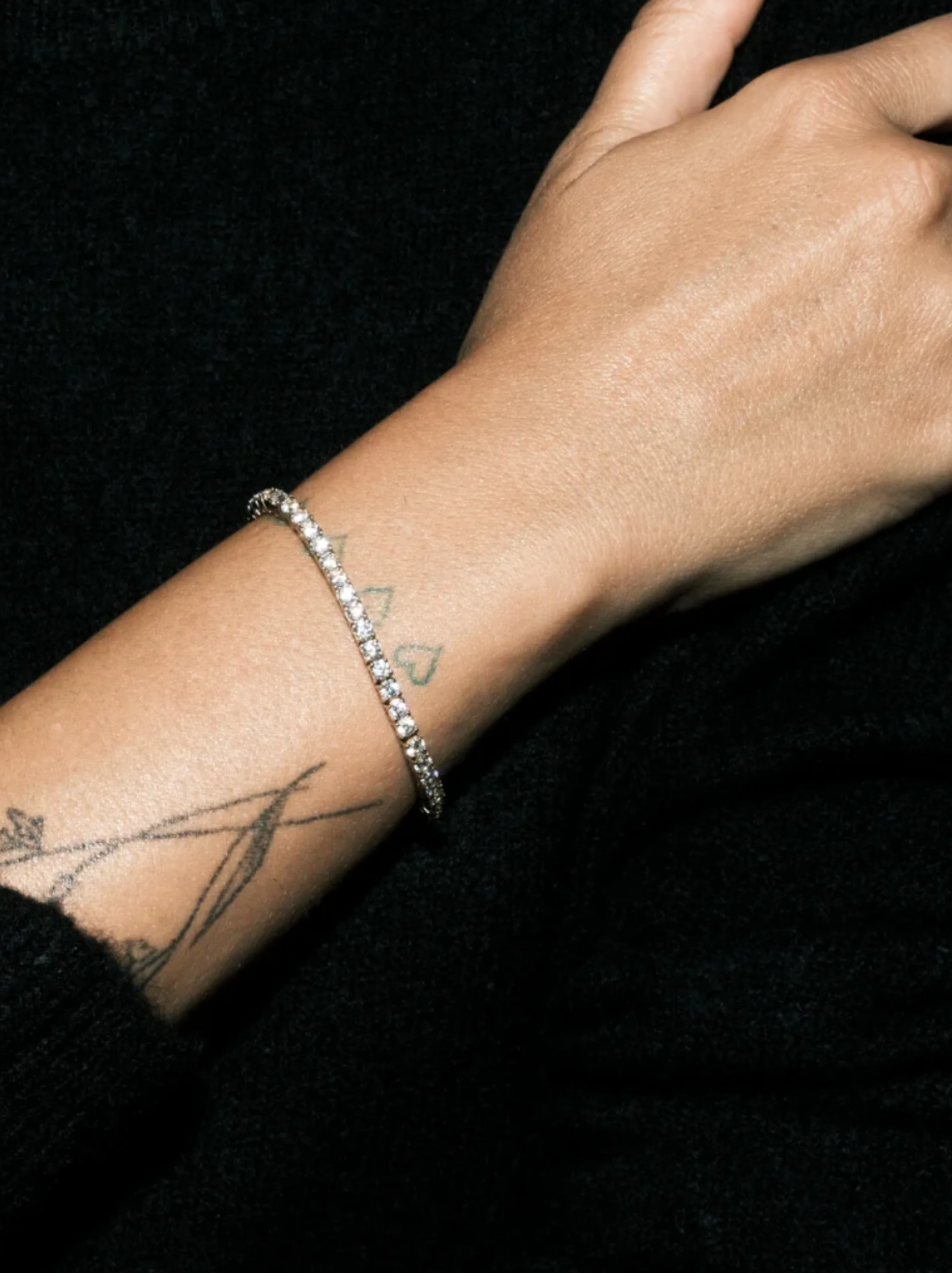 KATE RIVIÈRE BRACELET IN 3MM LAB WHITE SAPPHIRE, 18K GOLD VERMEIL - Image 3