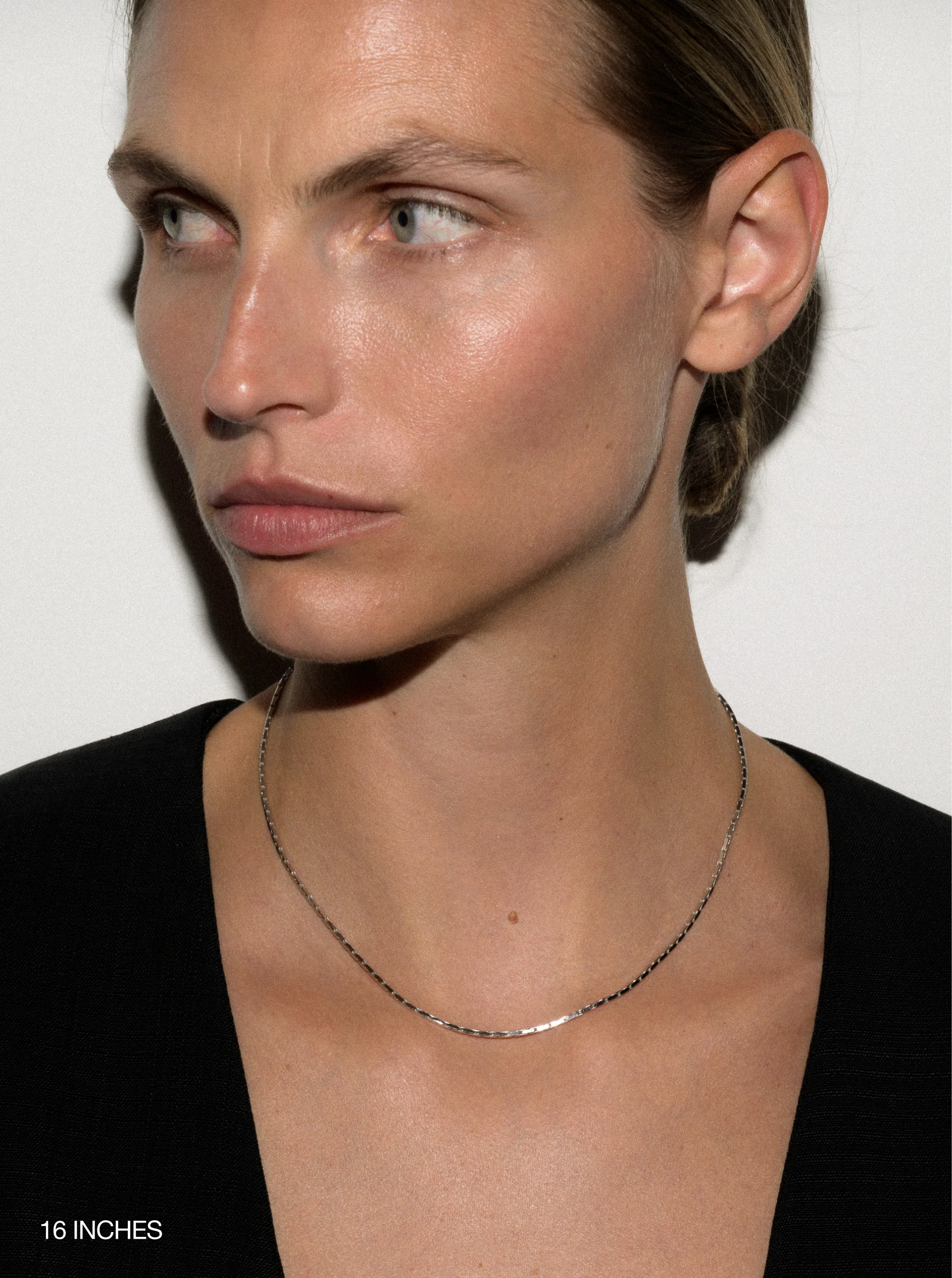LINNEA NECKLACE WITH LAB DIAMOND ACCENT, STERLING SILVER - Image 4