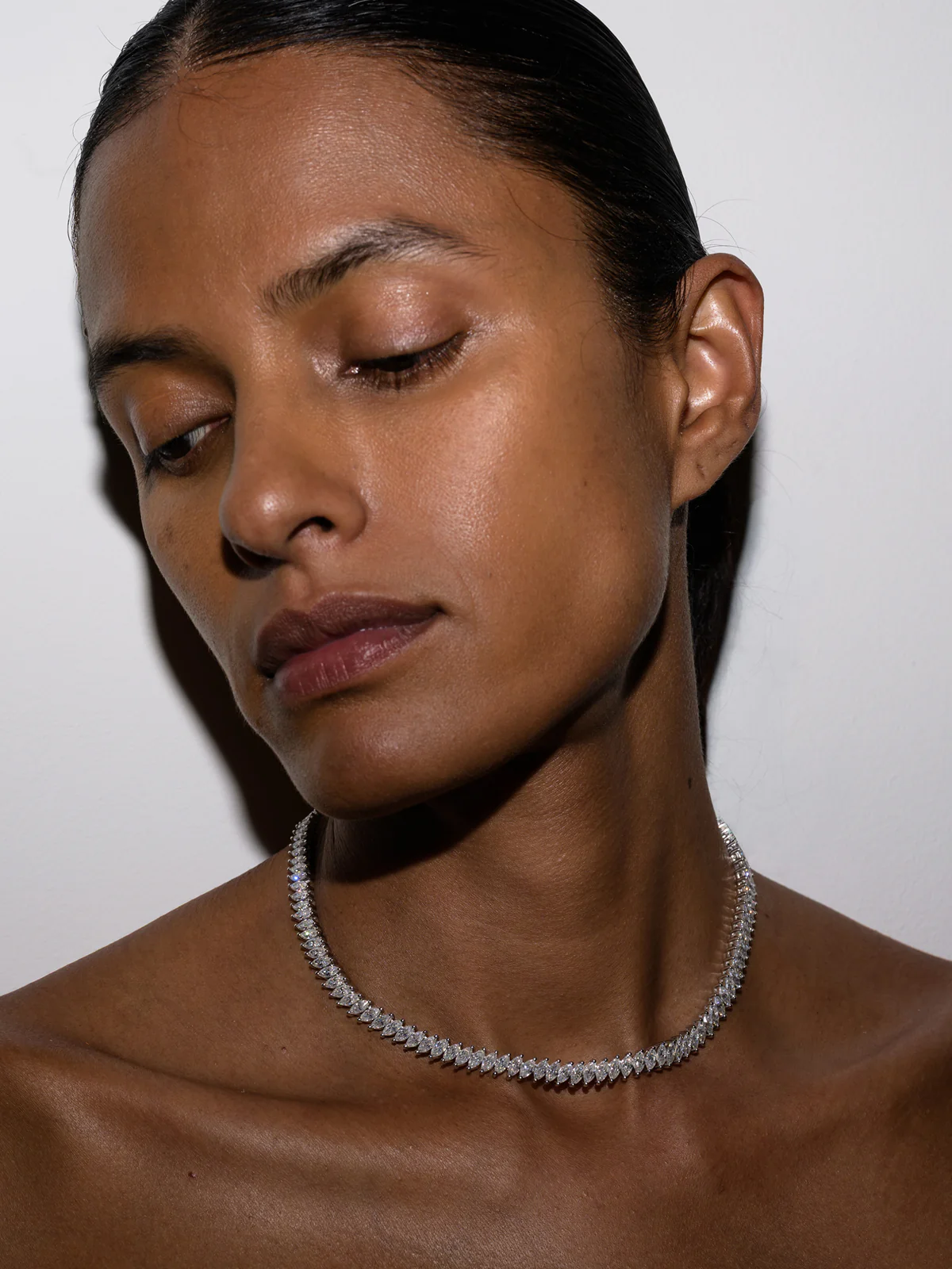 MARQUISE RIVIÈRE NECKLACE IN MOISSANITE, STERLING SILVER - Image 5