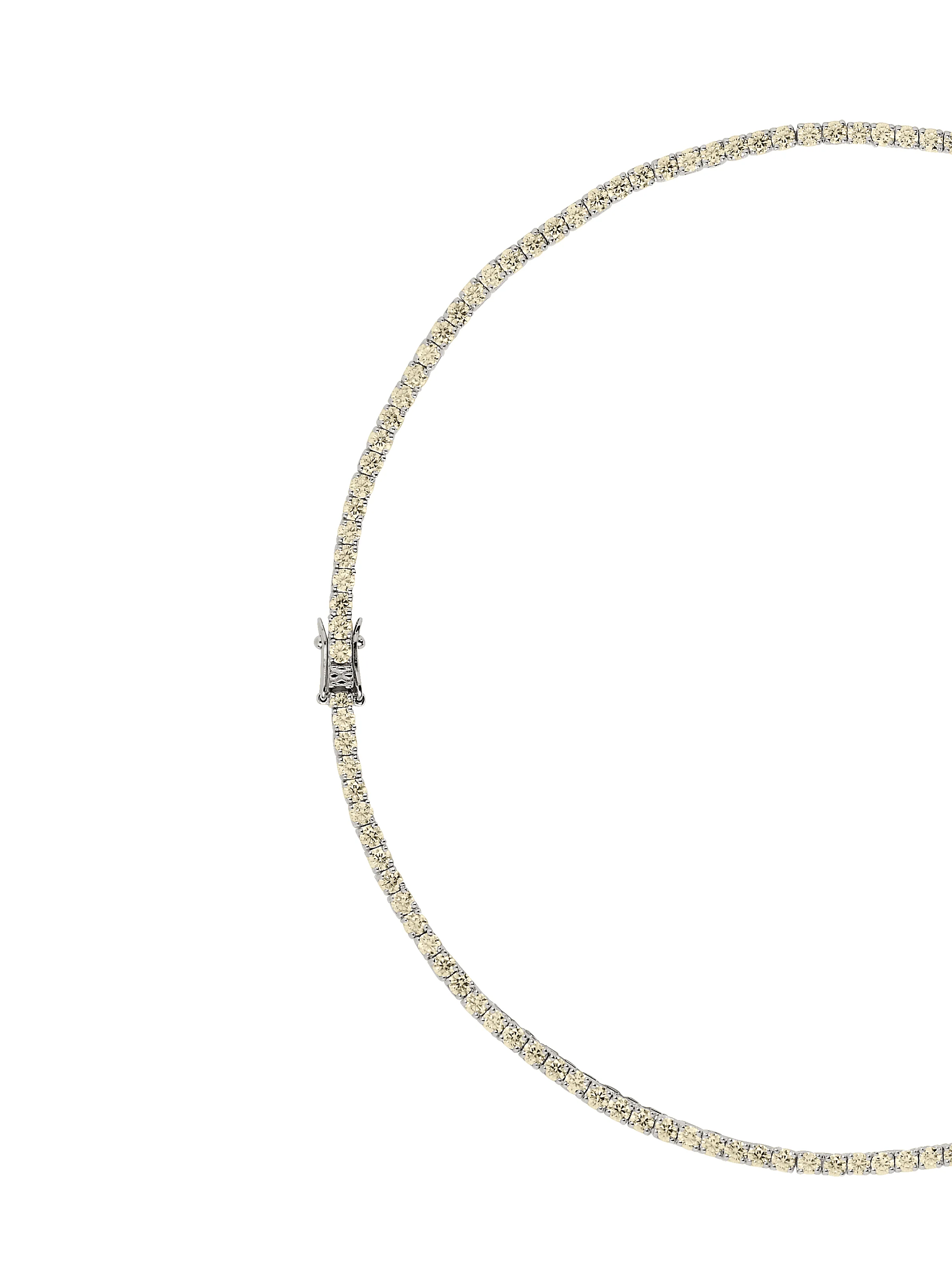 KATE RIVIÈRE NECKLACE IN 3MM HONEY MOISSANITE, STERLING SILVER - Image 2