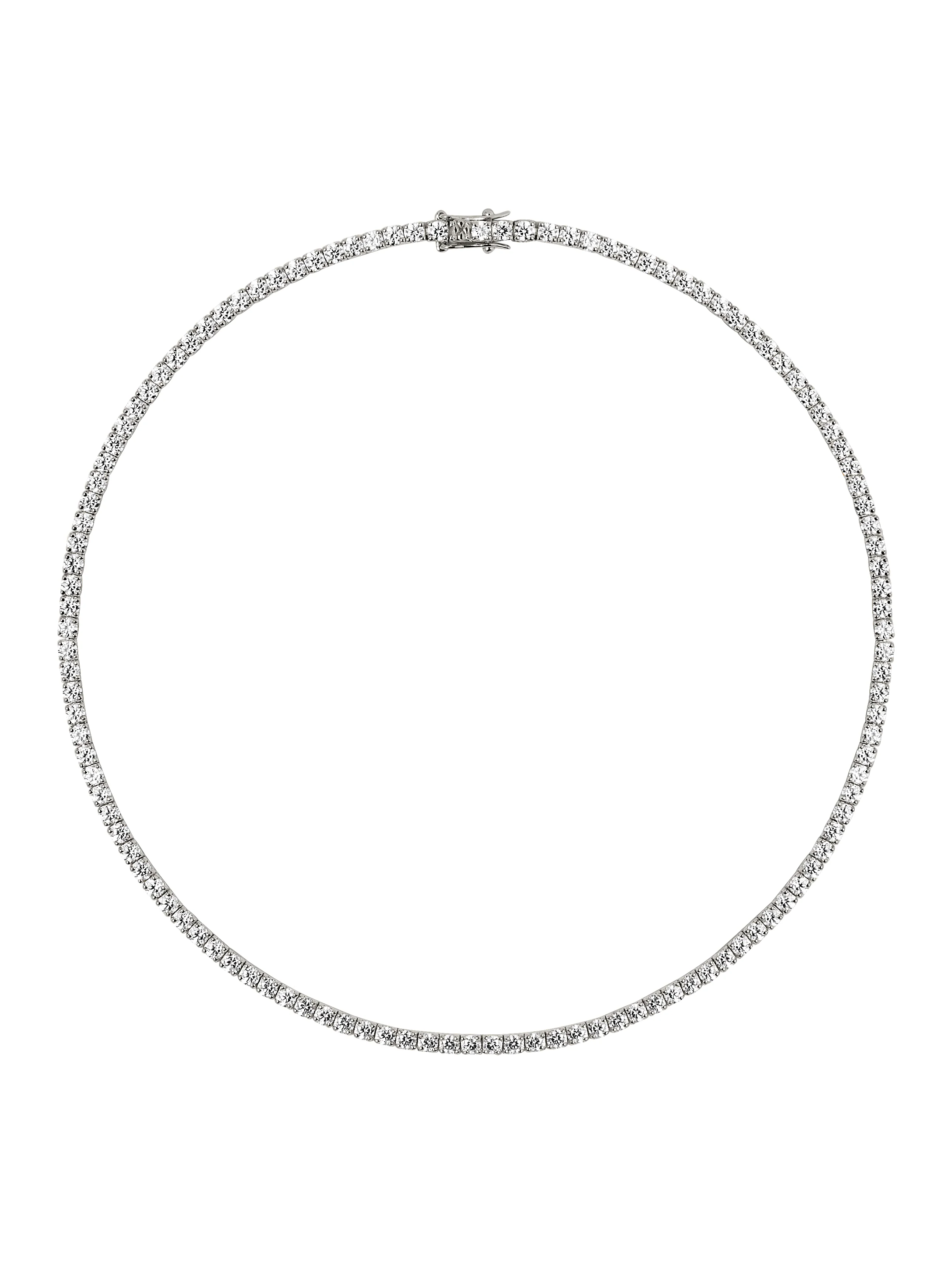 KATE RIVIÈRE NECKLACE IN 3MM MOISSANITE, STERLING SILVER