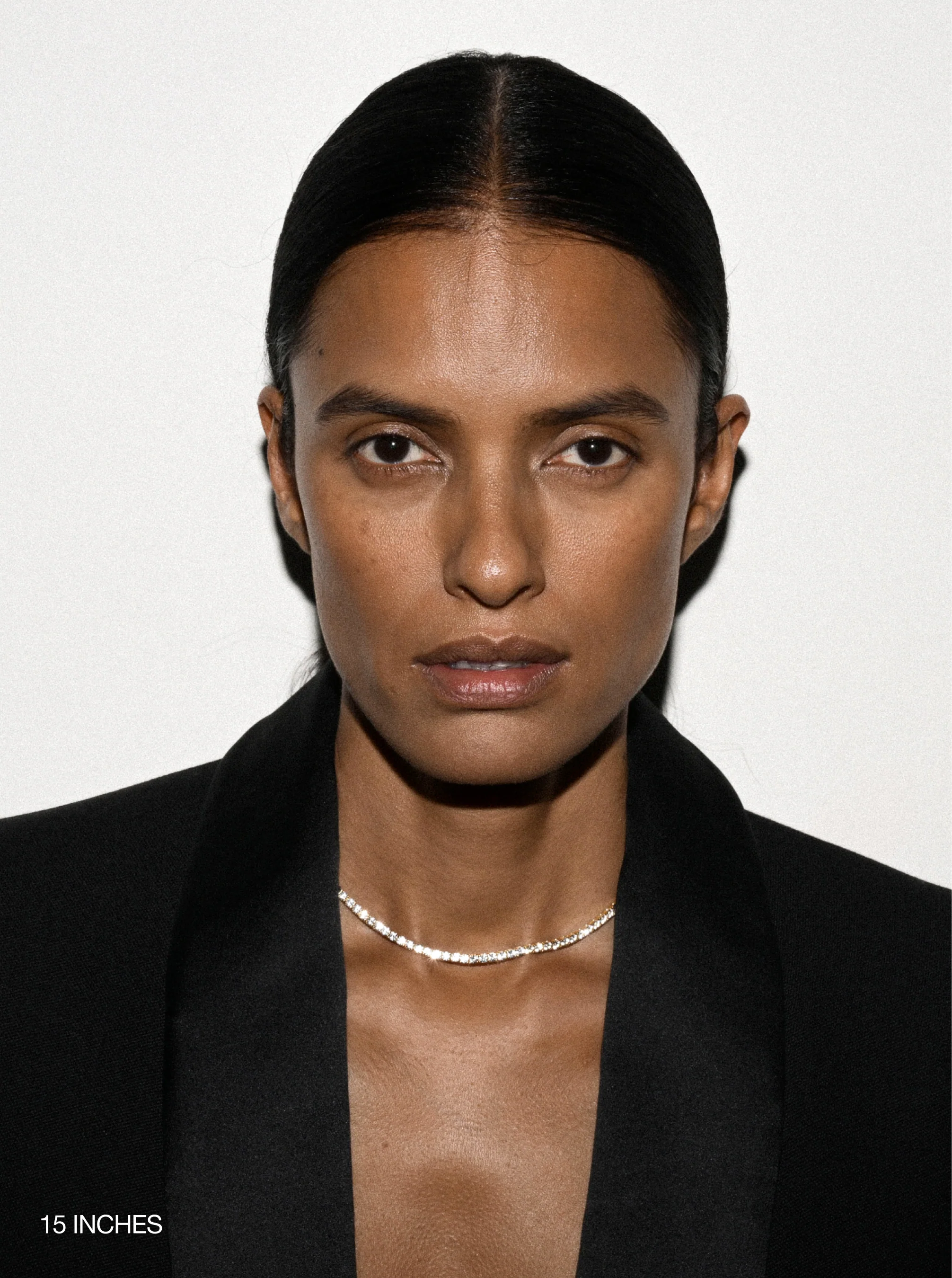 KATE RIVIÈRE NECKLACE IN 3MM LAB WHITE SAPPHIRE, STERLING SILVER - Image 3