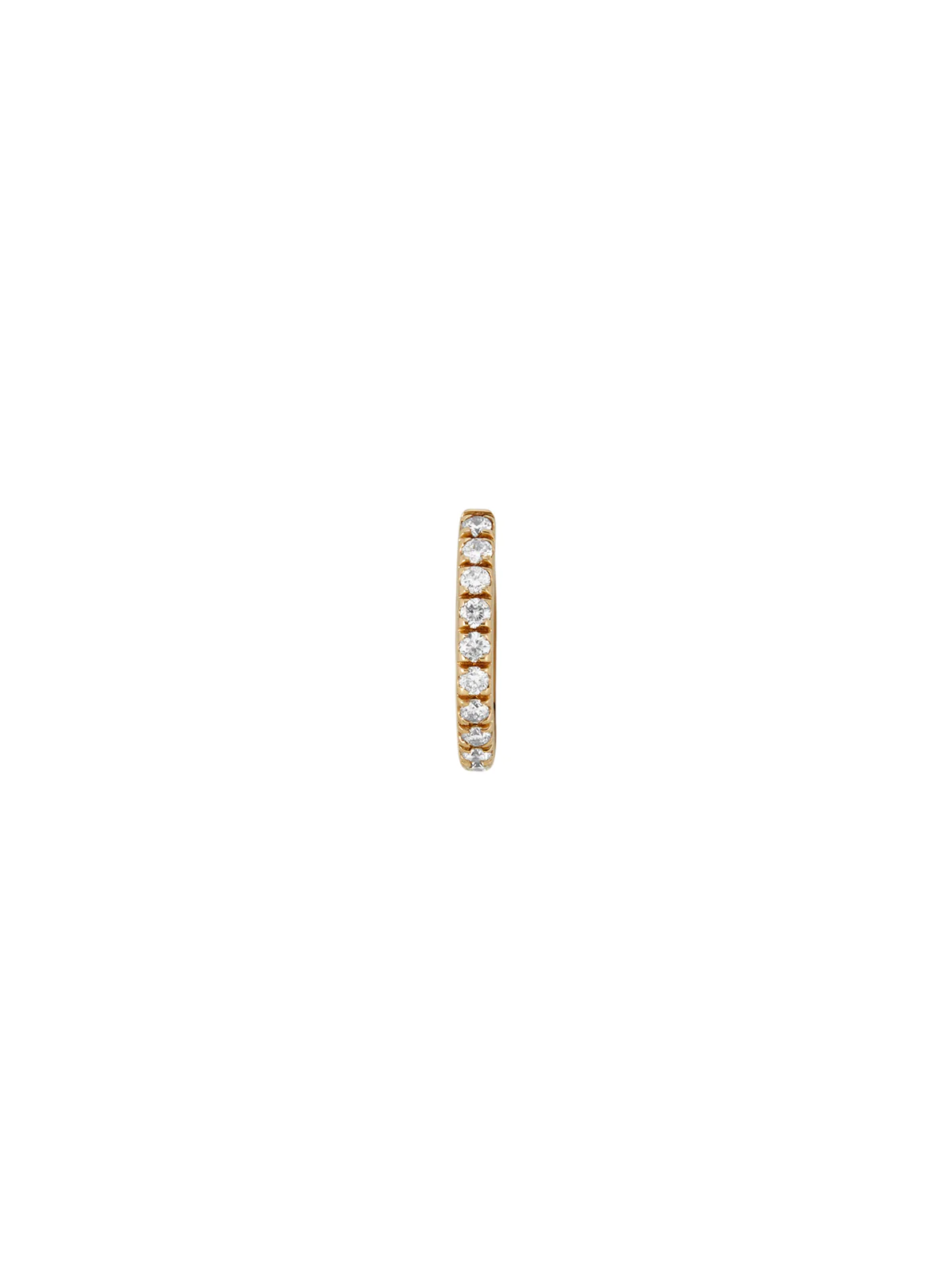 14K PAVÉ HUGGIE EARRING IN LAB DIAMOND, 14K YELLOW GOLD