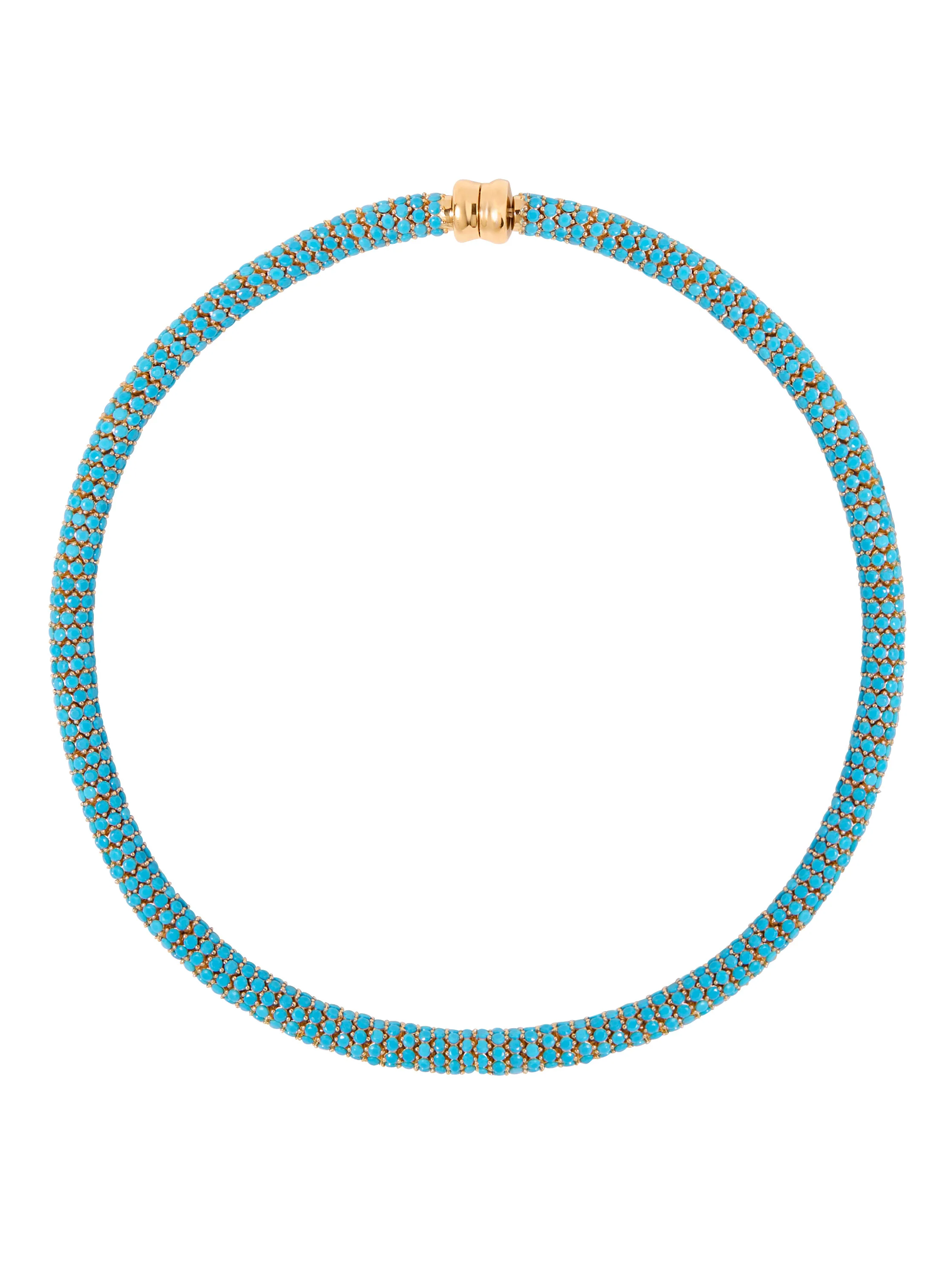 CELESTE NECKLACE IN NANO TURQUOISE, 18K GOLD VERMEIL