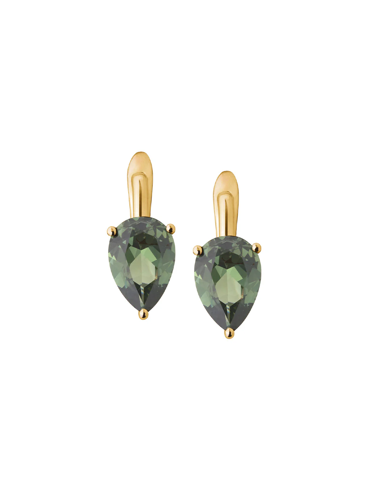 PORTER PEAR-CUT EARRINGS IN LAB MOSS GREEN TOURMALINE, 18K GOLD VERMEIL