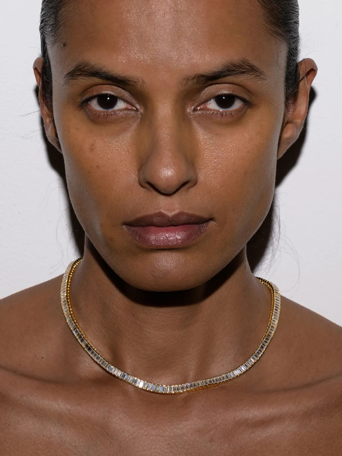 PETITE BESSETTE RIVIÈRE NECKLACE IN MOISSANITE, 18K GOLD VERMEIL - Image 6