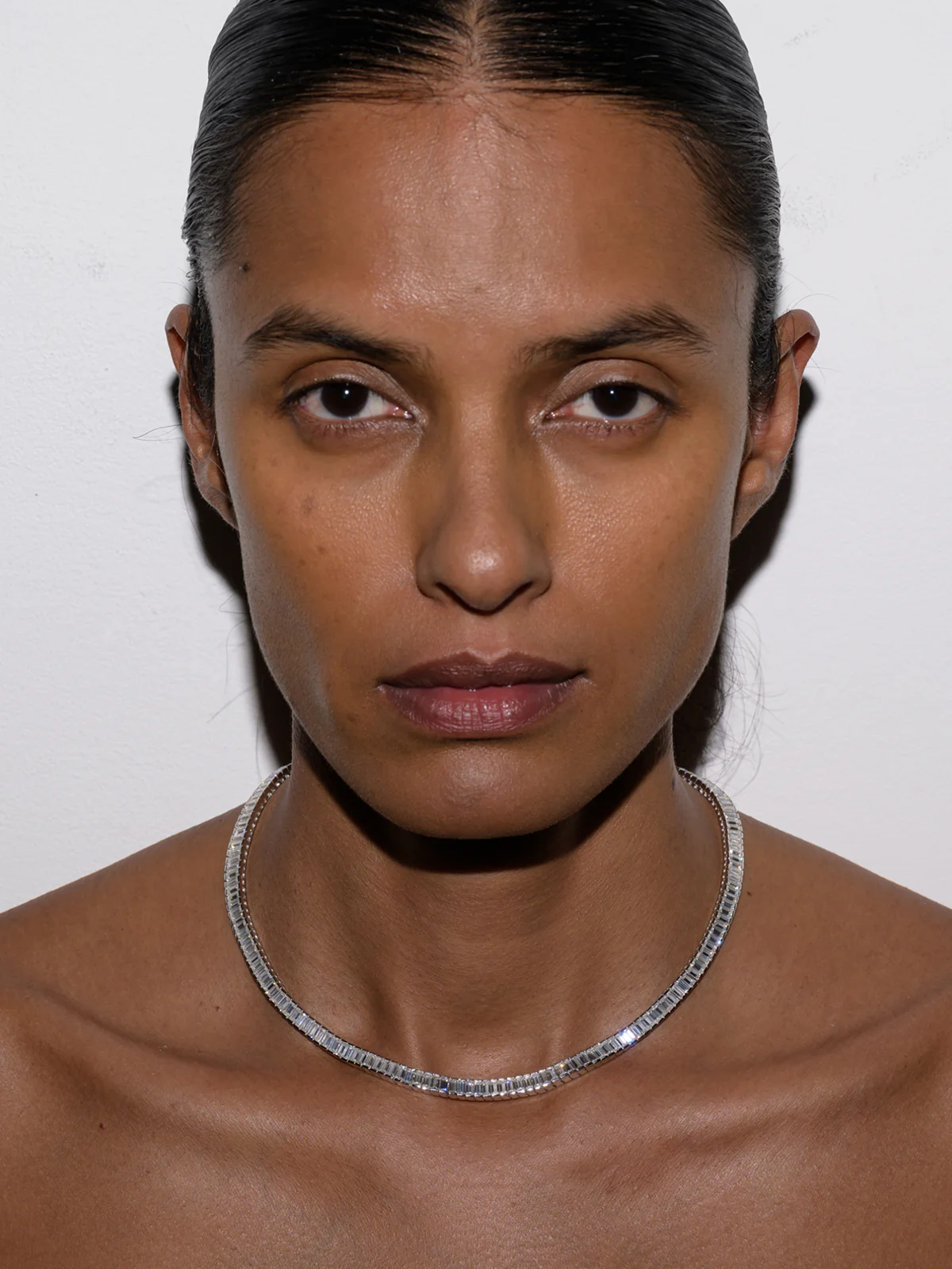 PETITE BESSETTE RIVIÈRE NECKLACE IN MOISSANITE, STERLING SILVER - Image 5
