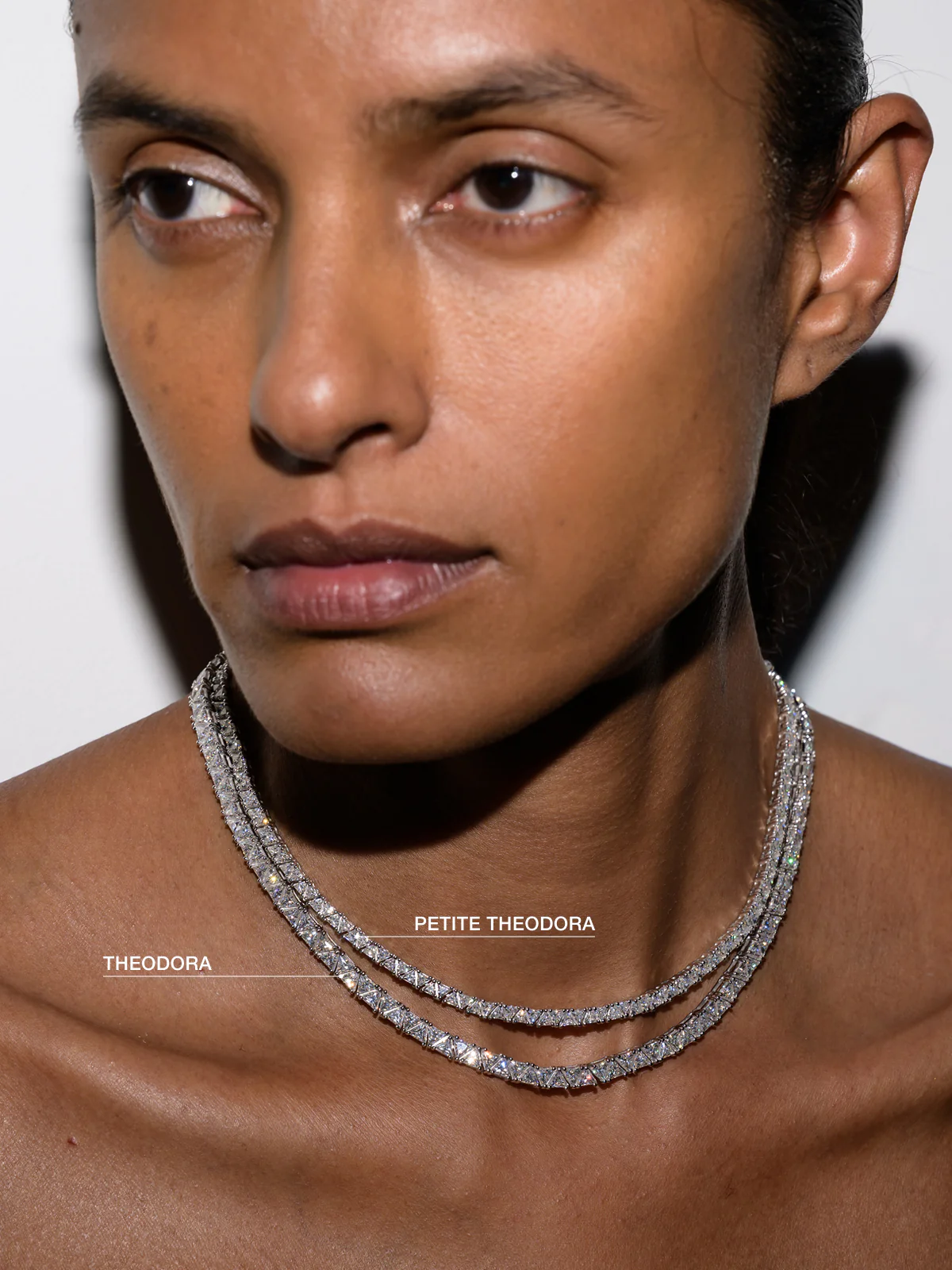 PETITE THEODORA RIVIÈRE NECKLACE IN MOISSANITE, STERLING SILVER - Image 5