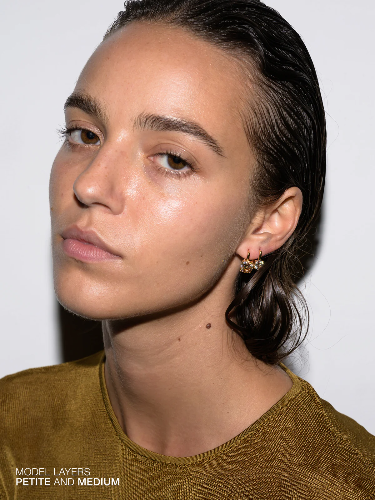 PORTER CUSHION-CUT EARRINGS IN HONEY MOISSANITE, STERLING SILVER - Image 3