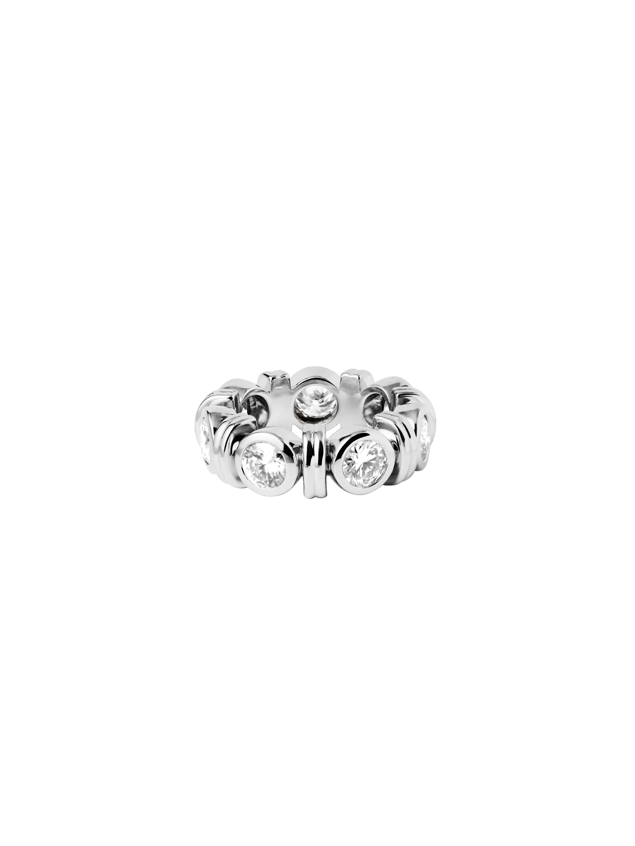 14K RHEN ROUND-CUT RING IN LAB DIAMOND, 14K WHITE GOLD