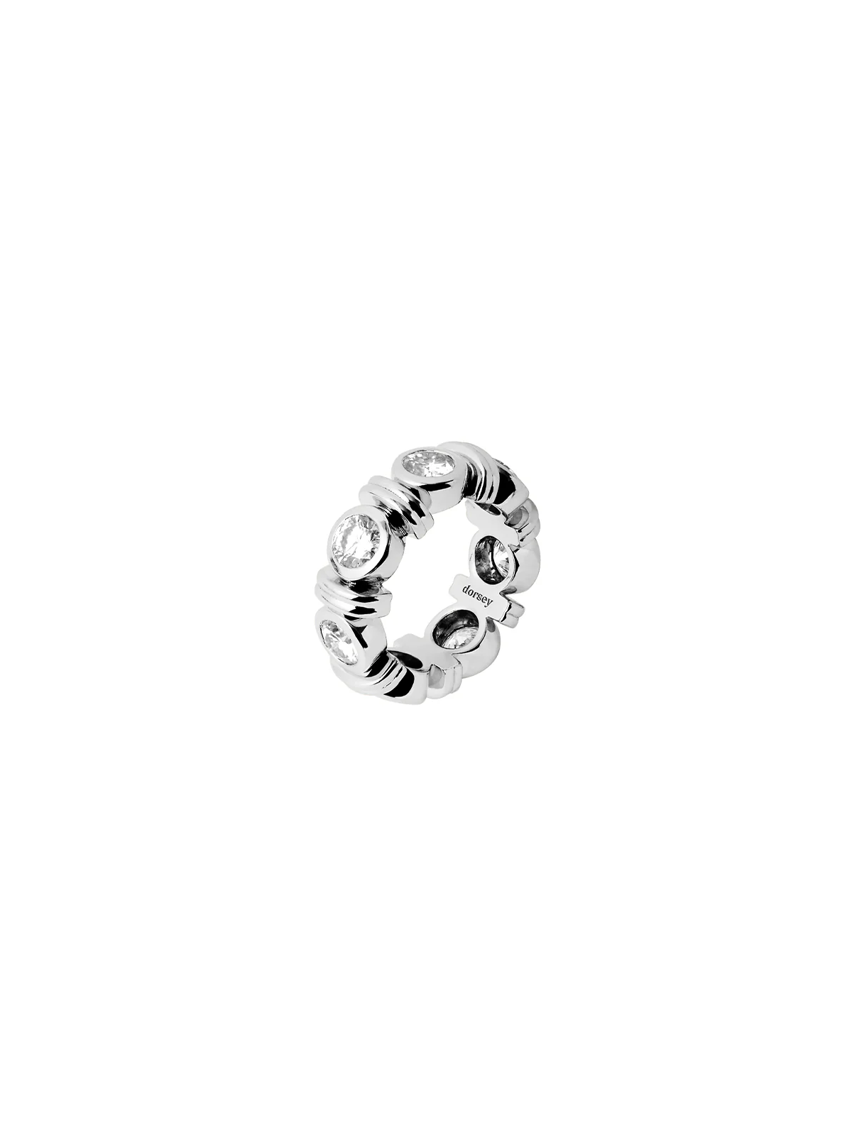 14K RHEN ROUND-CUT RING IN LAB DIAMOND, 14K WHITE GOLD - Image 2