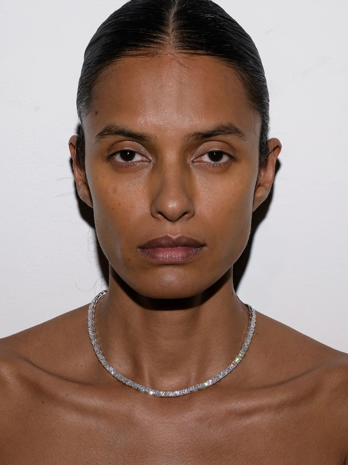 THEODORA RIVIÈRE NECKLACE IN MOISSANITE, STERLING SILVER - Image 3