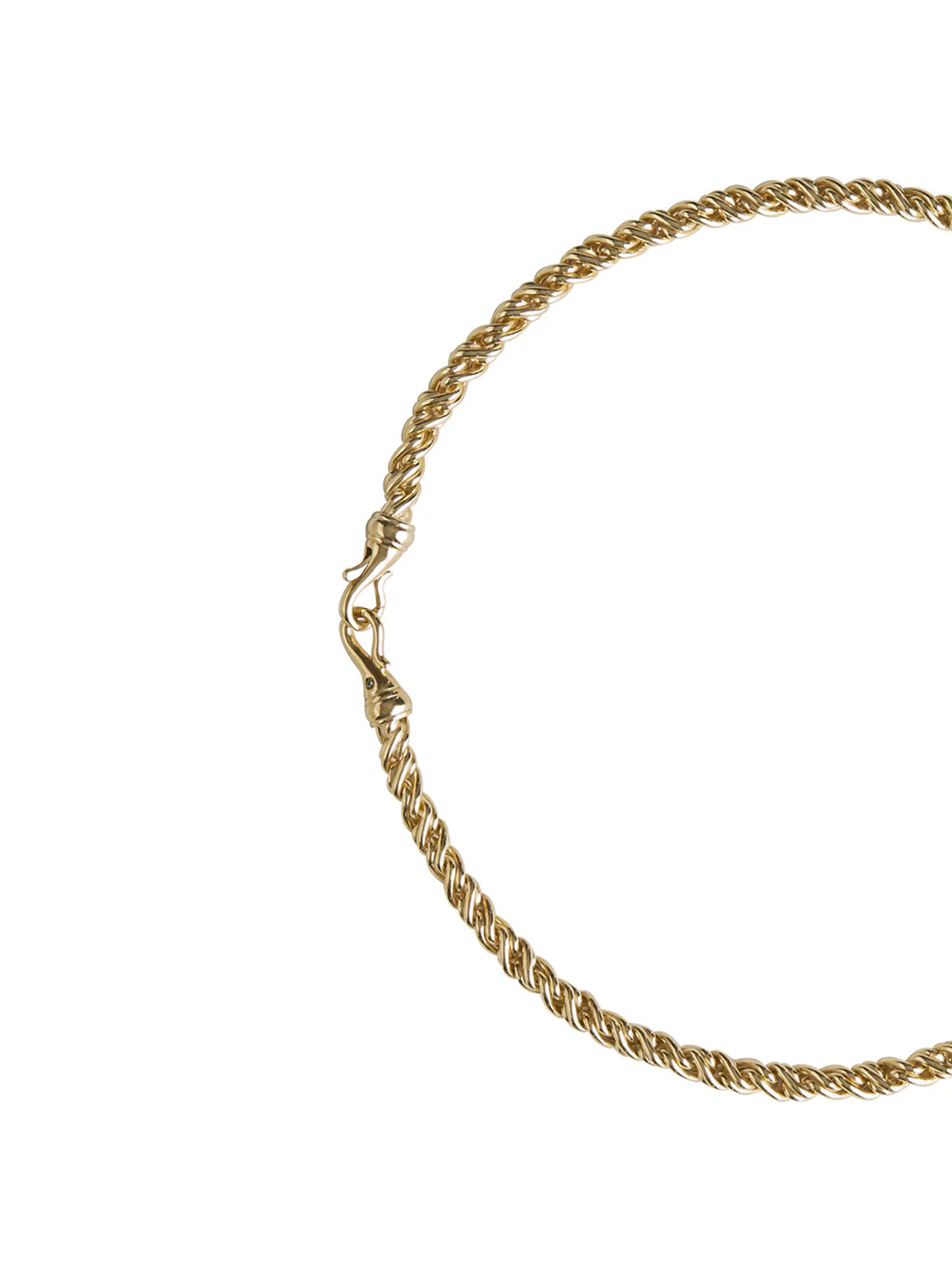 TORSION CHAIN NECKLACE WITH LAB DIAMOND ACCENT, 18K GOLD VERMEIL - Image 2